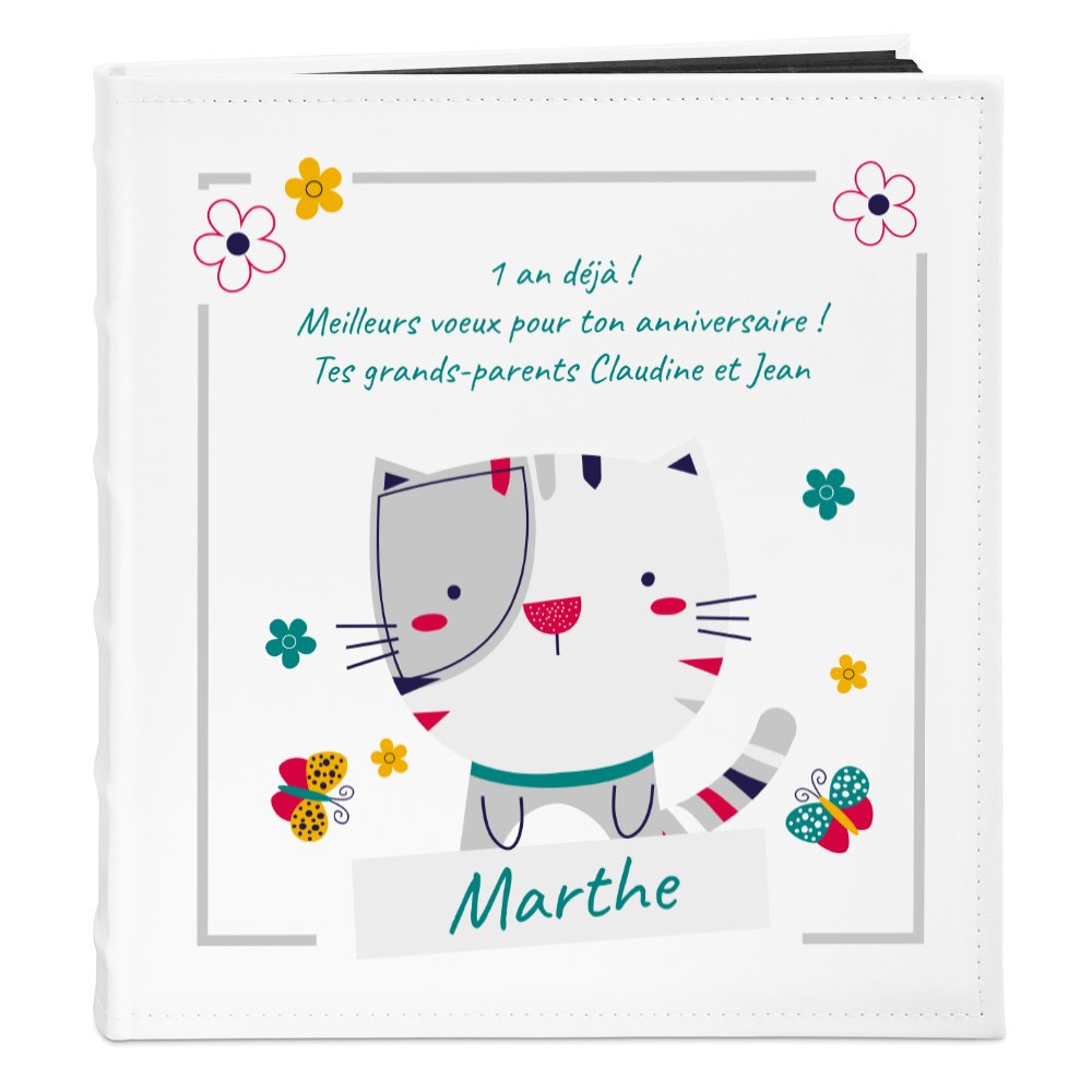 Murrano Personalized Photo Album for Girl's 1st Birthday