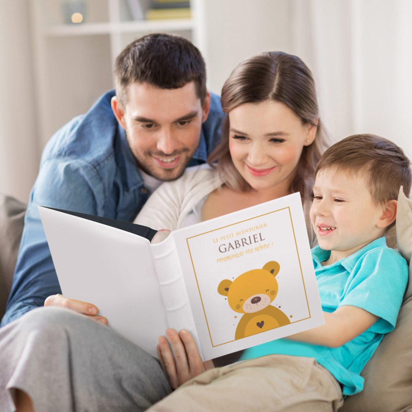 Murrano Personalized Photo Album for Newborn Boy