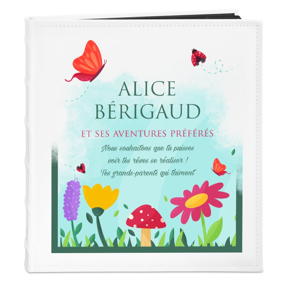 Murrano Personalized Photo Album for Newborn Girls