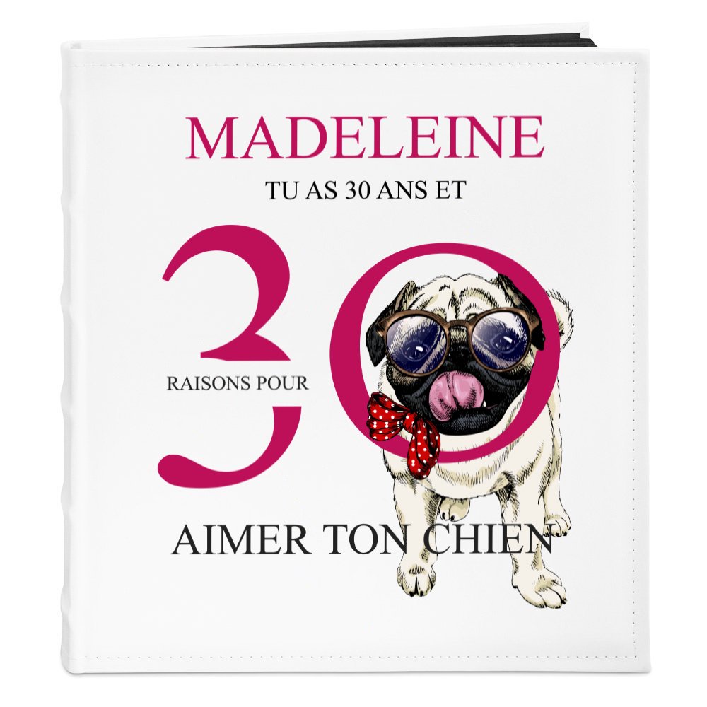 Murrano Personalized Photo Album for Her 30th Birthday