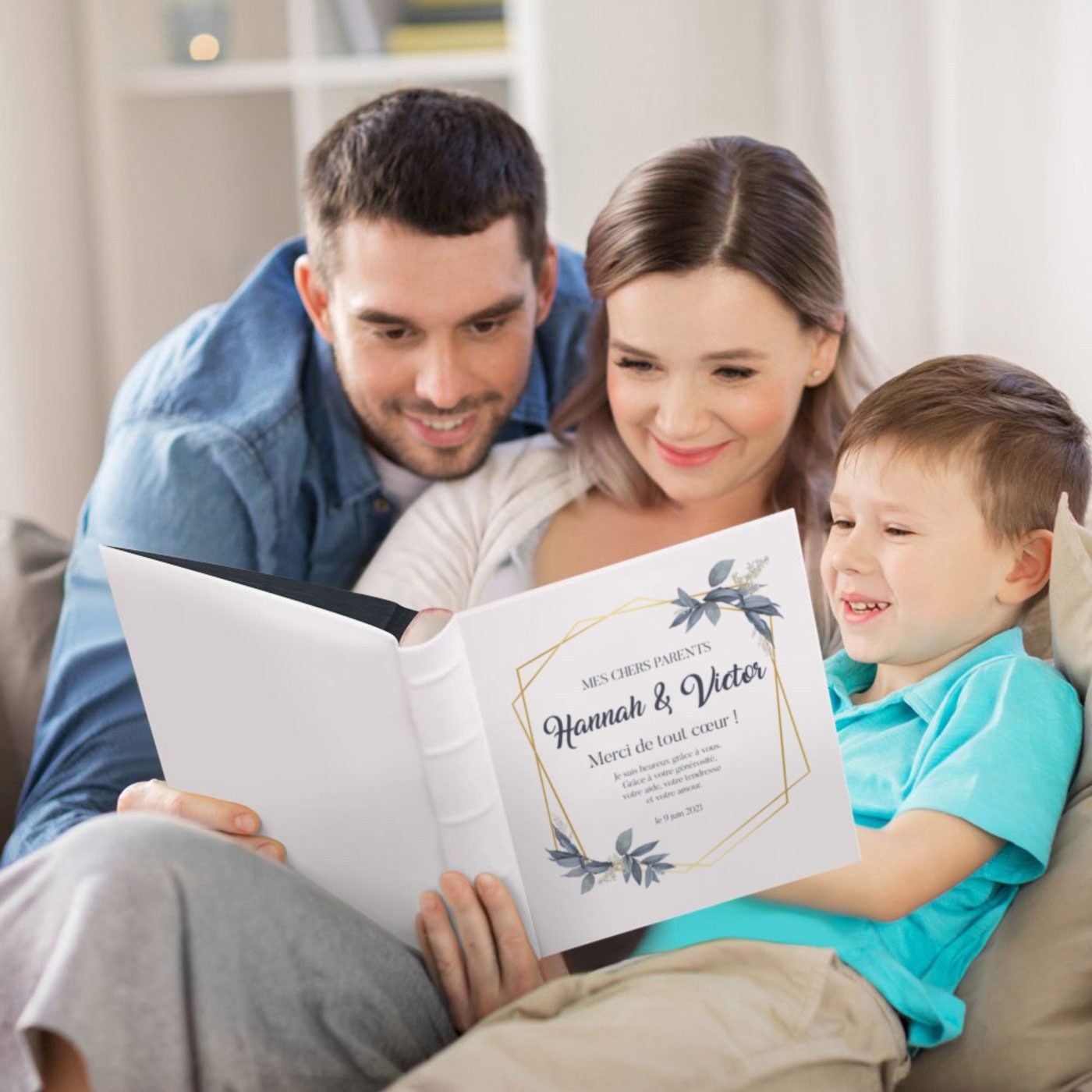 Murrano Personalized Photo Album for Parents - Wedding Thank You Gift