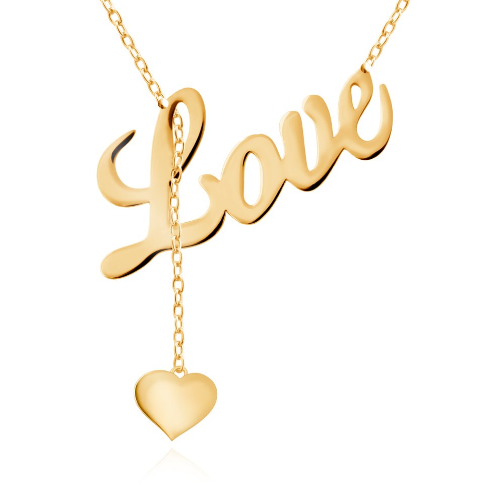 Collar de oro de 8 quilates Murrano con grabado para una amiga