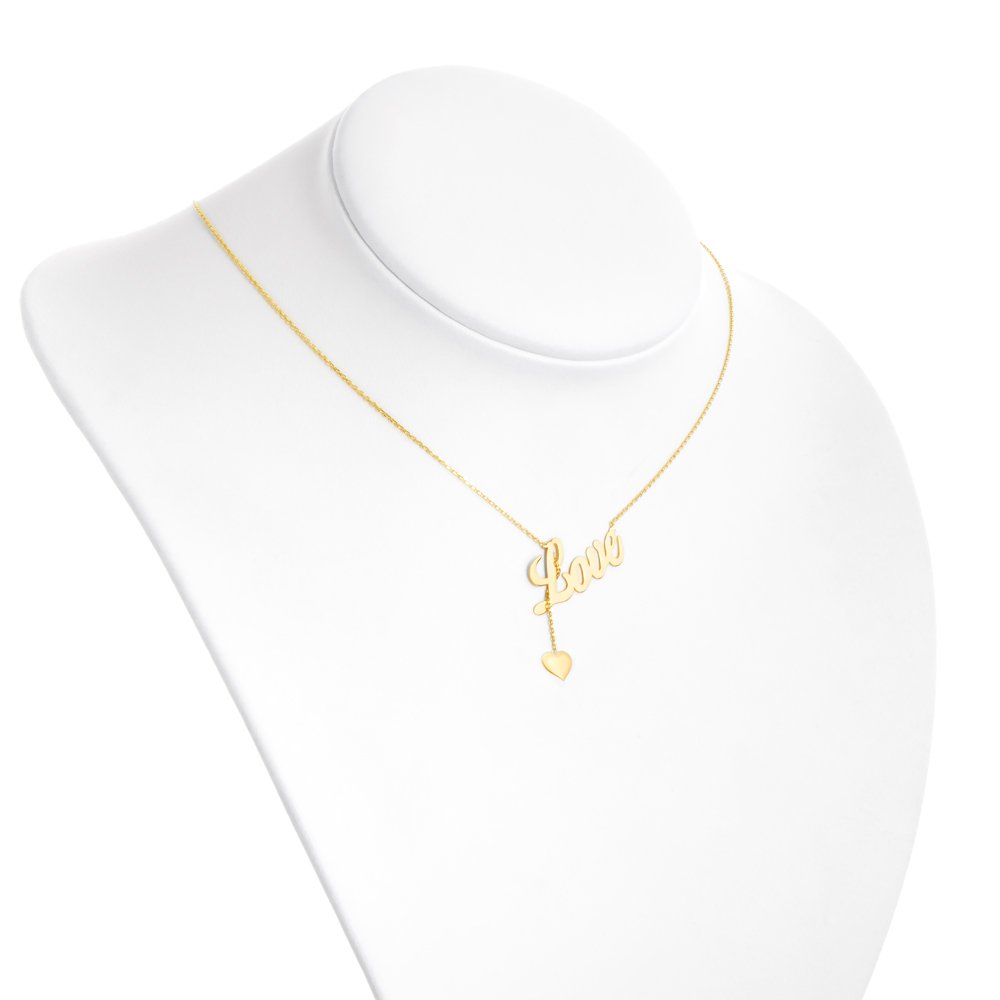 Collar de oro de 8 quilates Murrano con grabado para una amiga