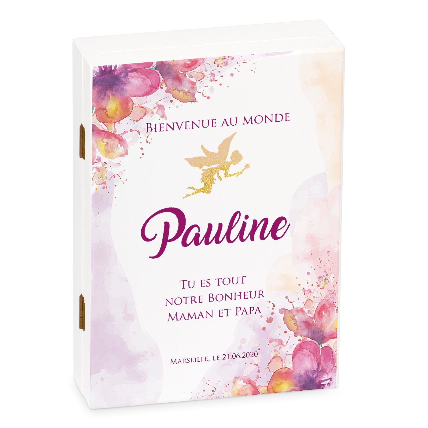 Set de cubiertos personalizado Murrano para niñas con grabado del nombre, tema hada