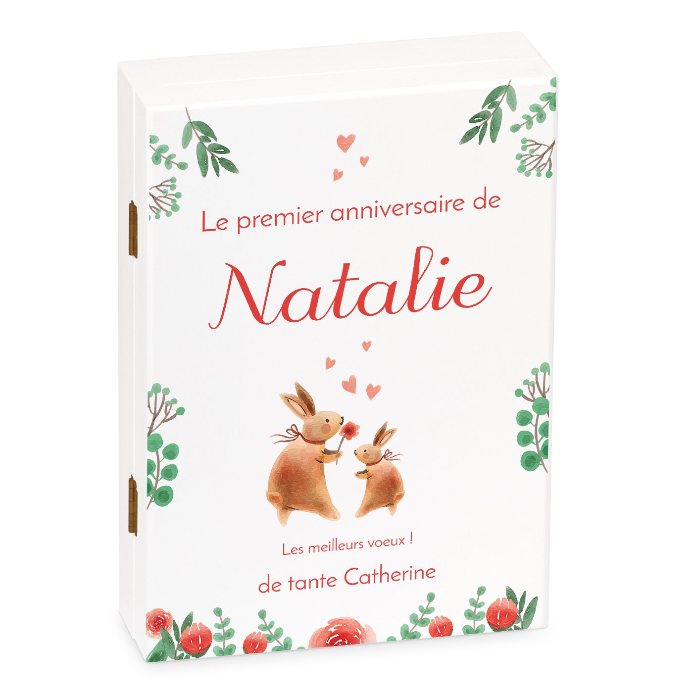 Set de cubiertos personalizado Murrano para niña en su primer cumpleaños