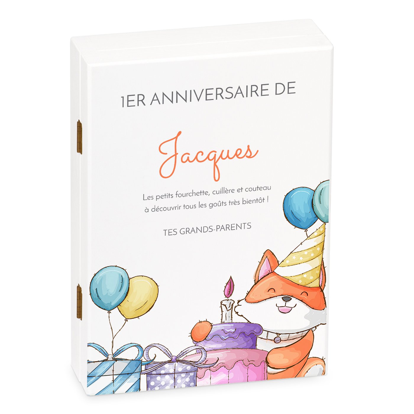 Set de cubiertos personalizado para niños para el primer cumpleaños