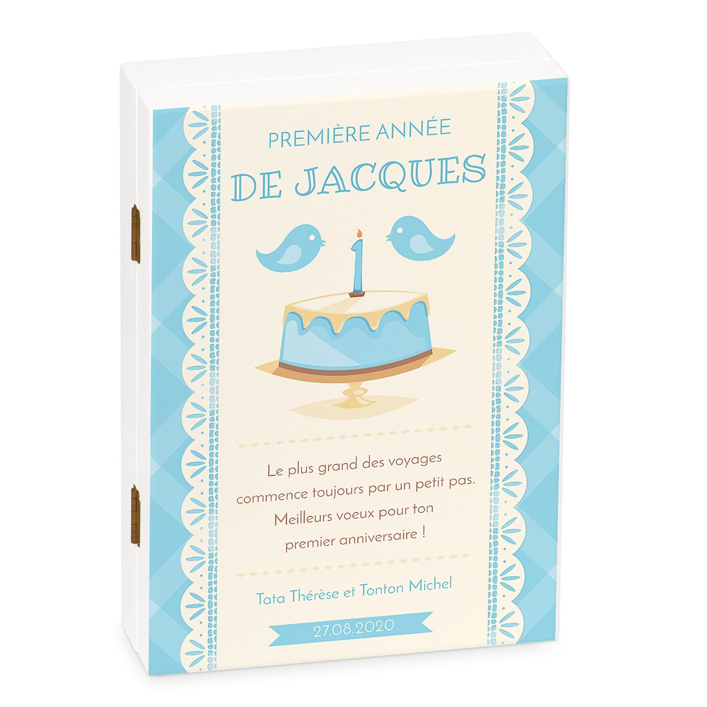 Set de cubiertos personalizado Murrano para el primer cumpleaños