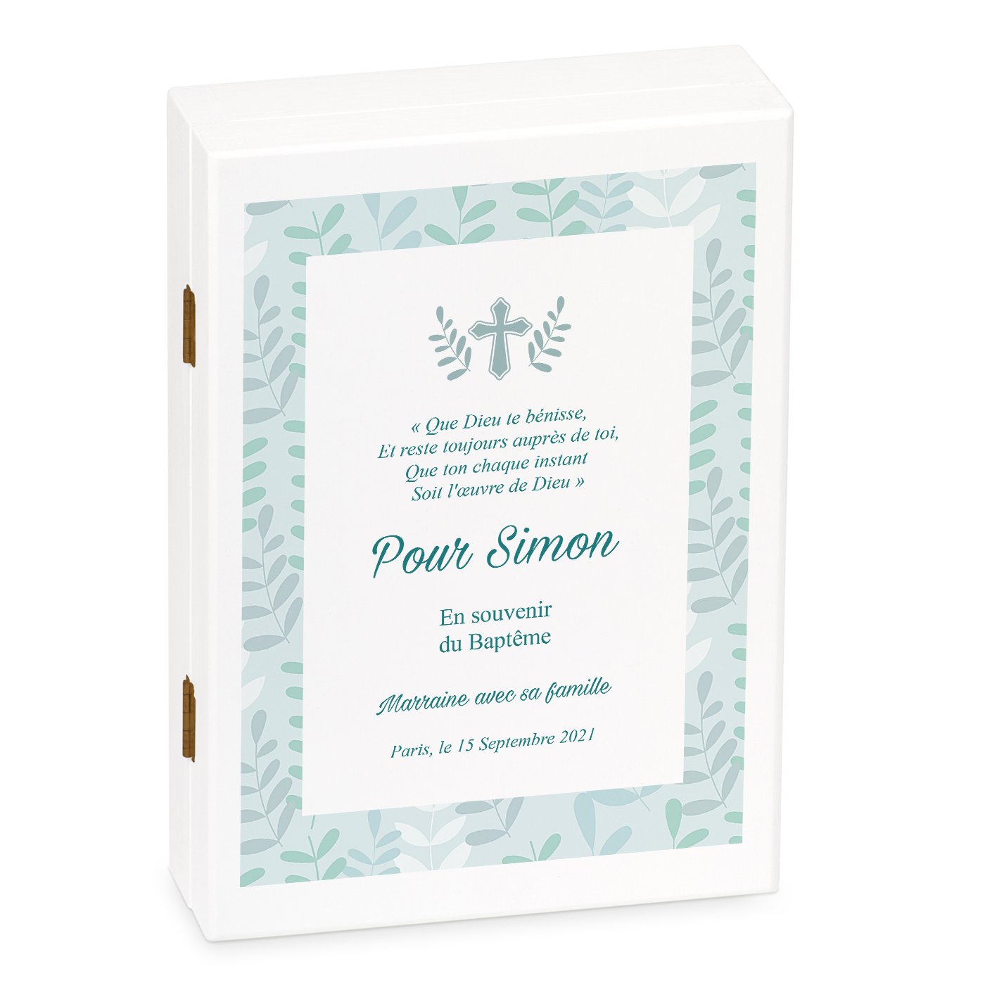 Set de cubiertos personalizado Murrano para el bautismo de un niño