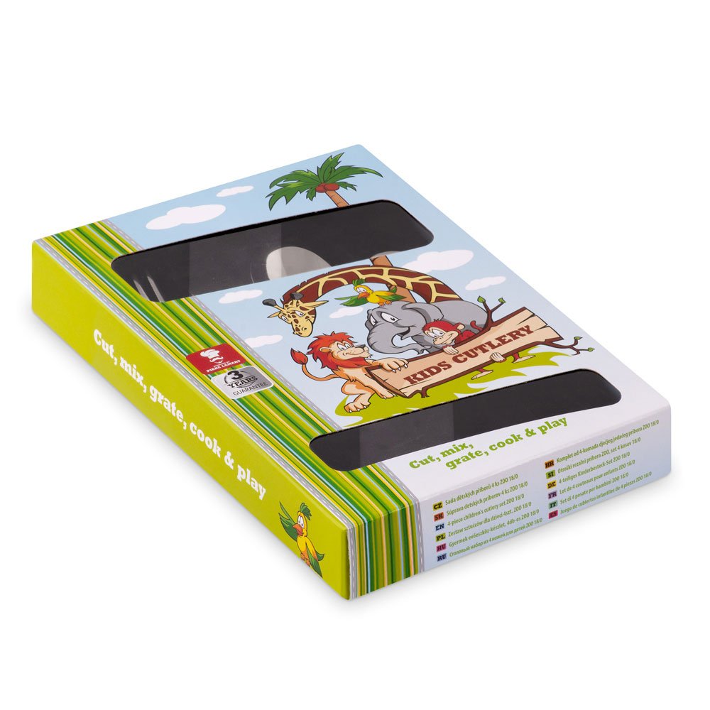 Set de cubiertos personalizado Murrano para niños con nombre grabado