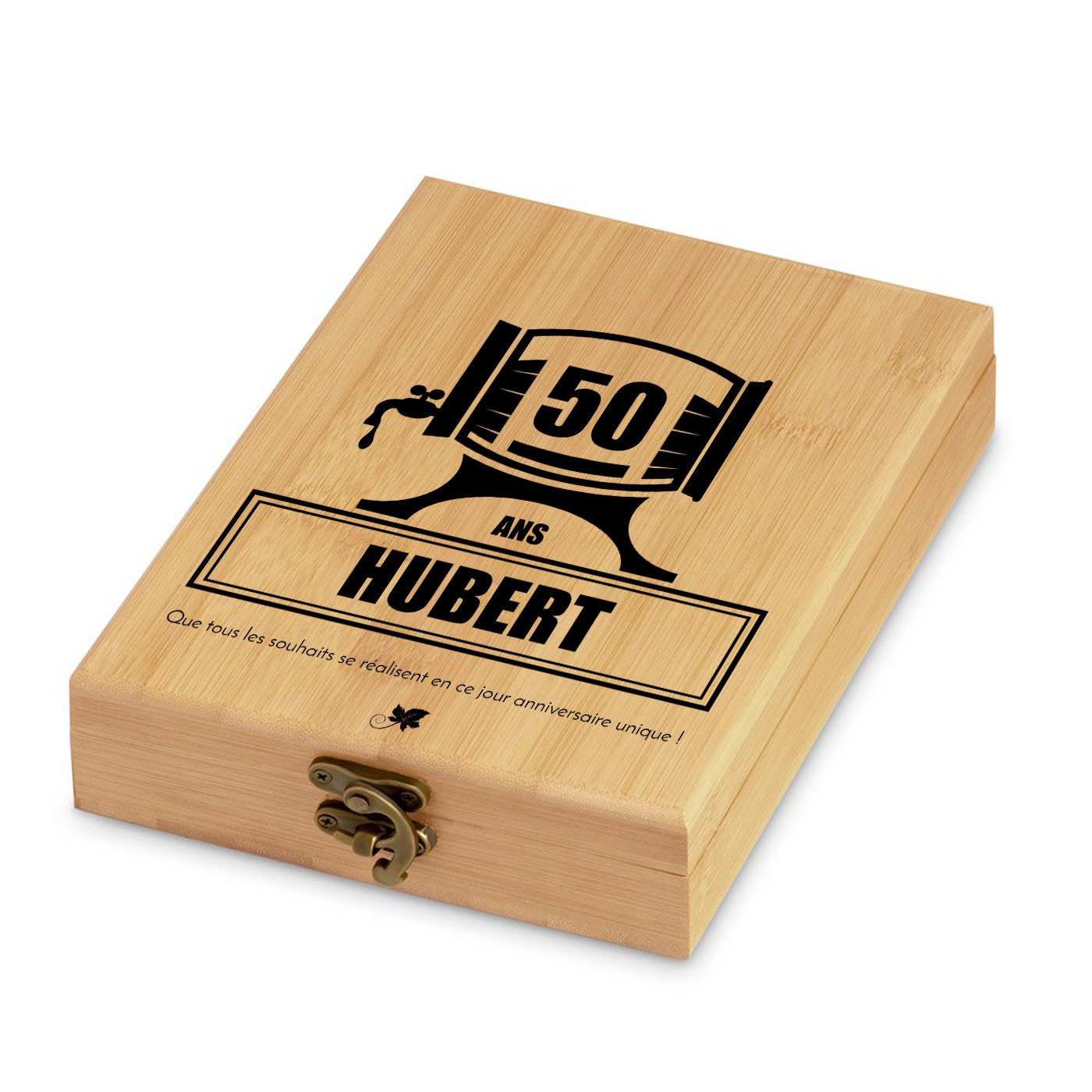 Murrano Bamboo Wine Accessory Set for Men's 50th Birthday