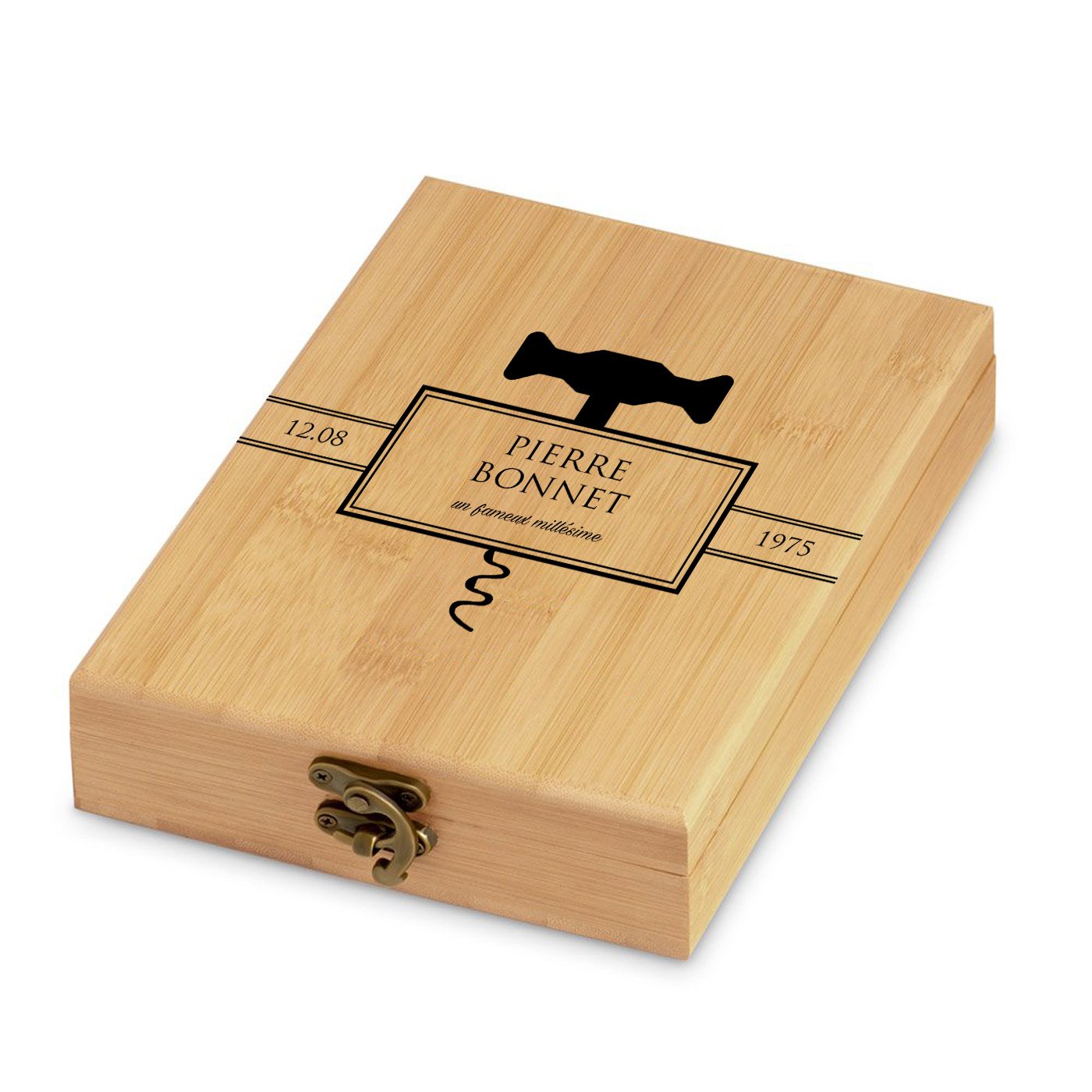 Murrano Wine Accessory Set with Bamboo Box - Father's Day Gift