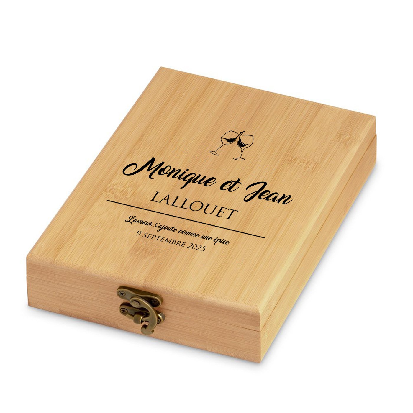 Murrano Bamboo Wine Accessory Set for Parents
