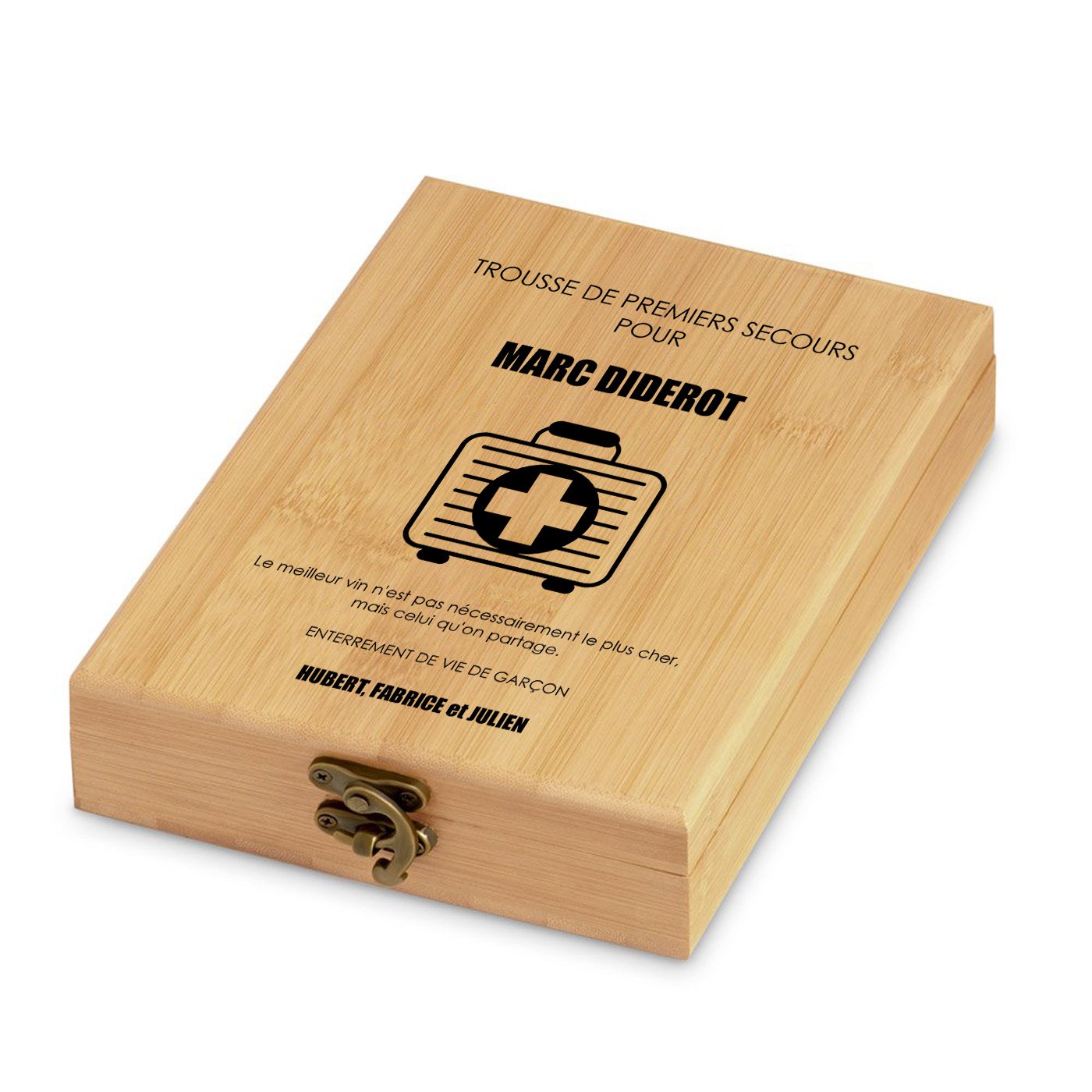 Murrano Wine Accessory Set with Bamboo Box - Personalized for Bachelor Party