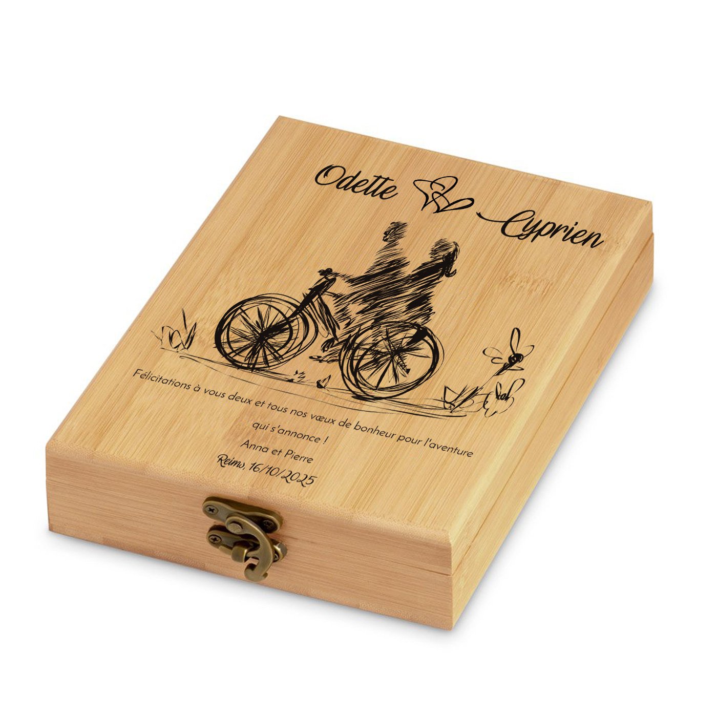 Murrano Bamboo Wine Accessory Set with Personalized Box