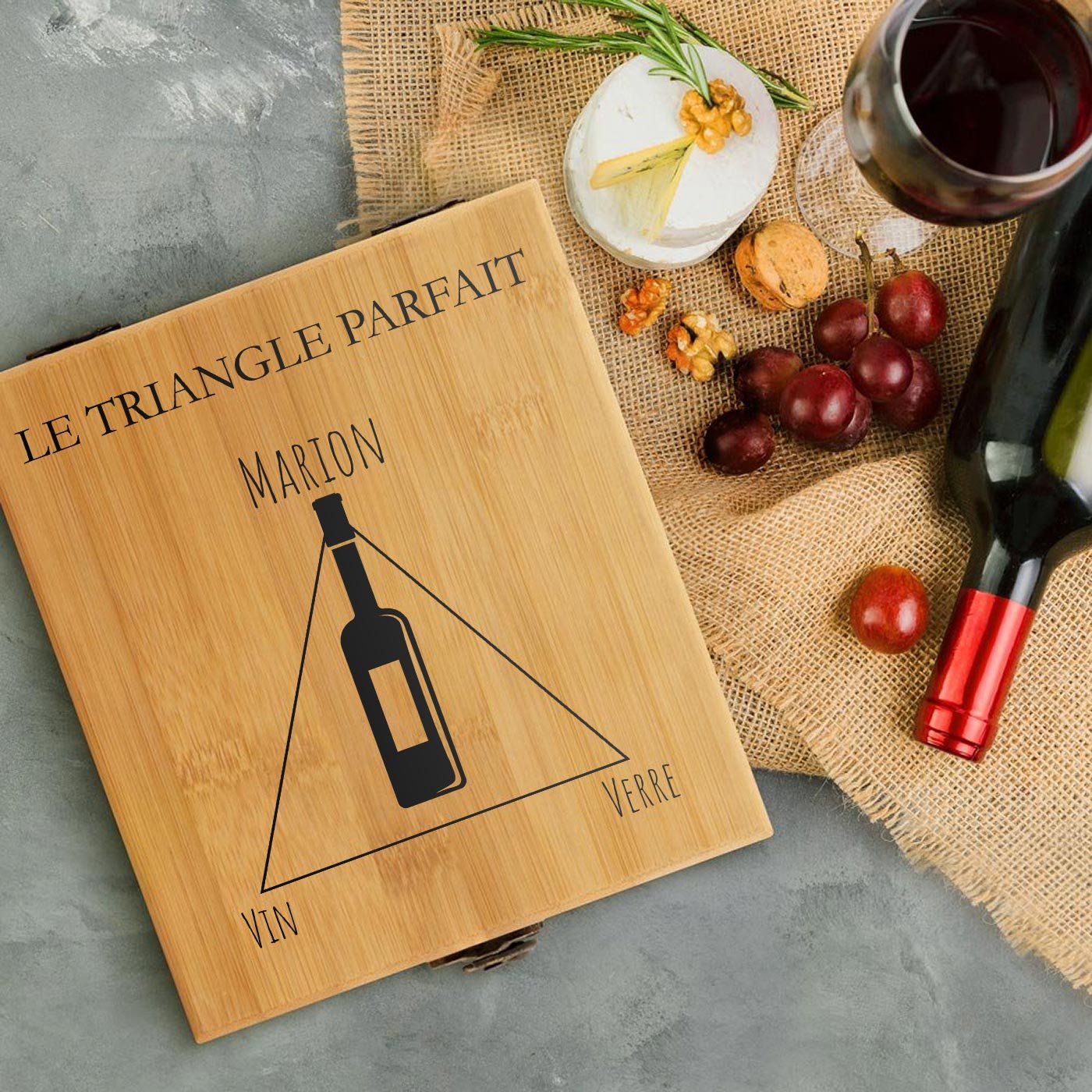 Murrano Bamboo Wine Accessory Set