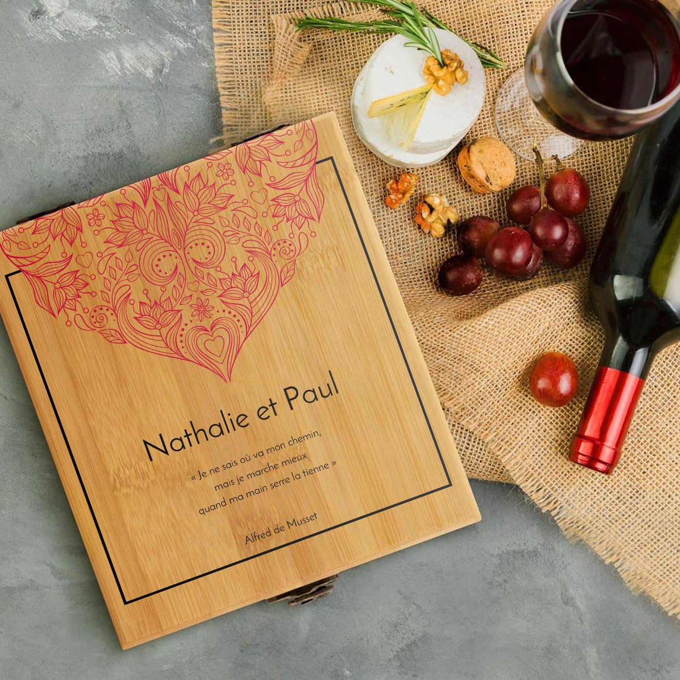 Murrano Bamboo Wine Accessory Set