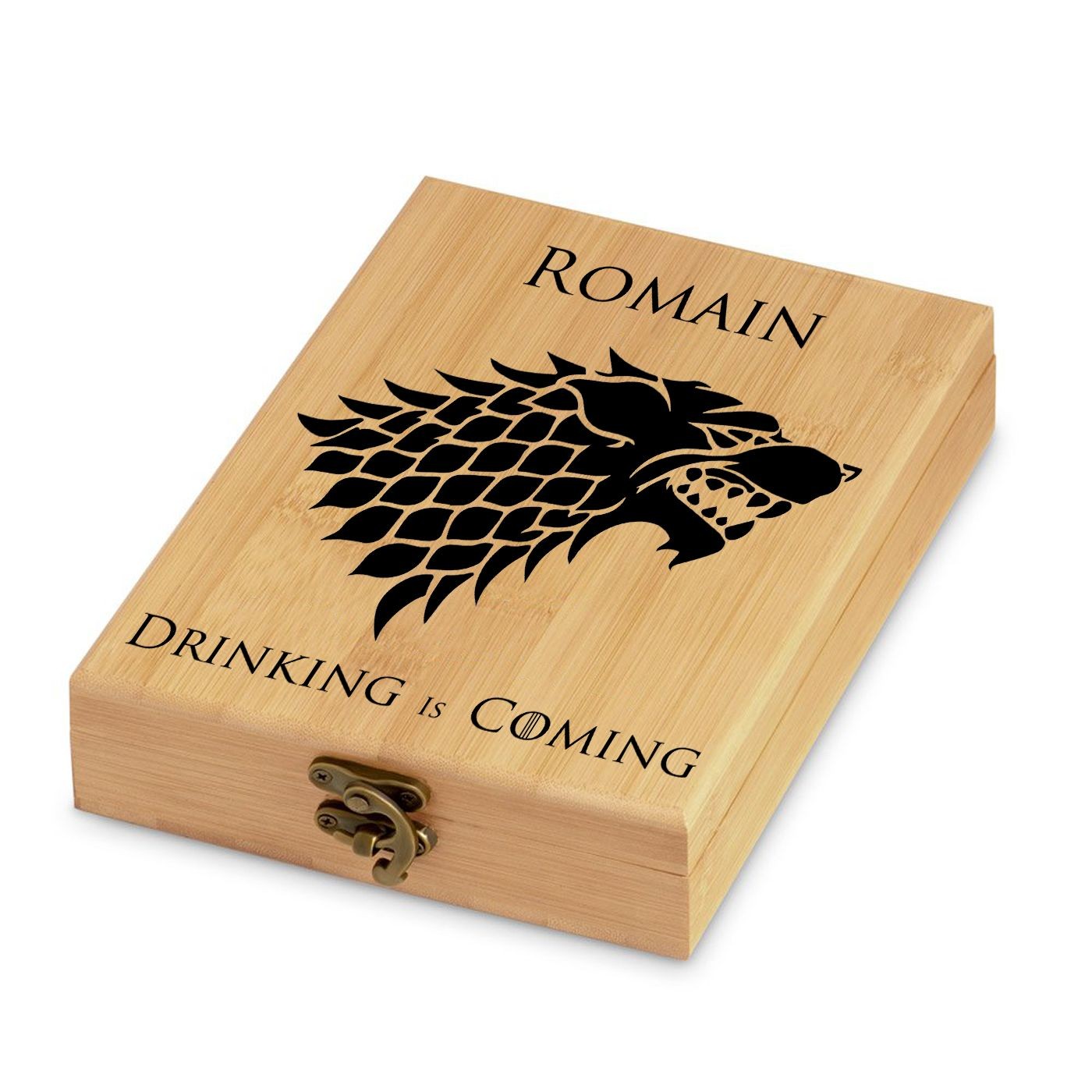 Murrano Wine Accessory Set with Bamboo Box