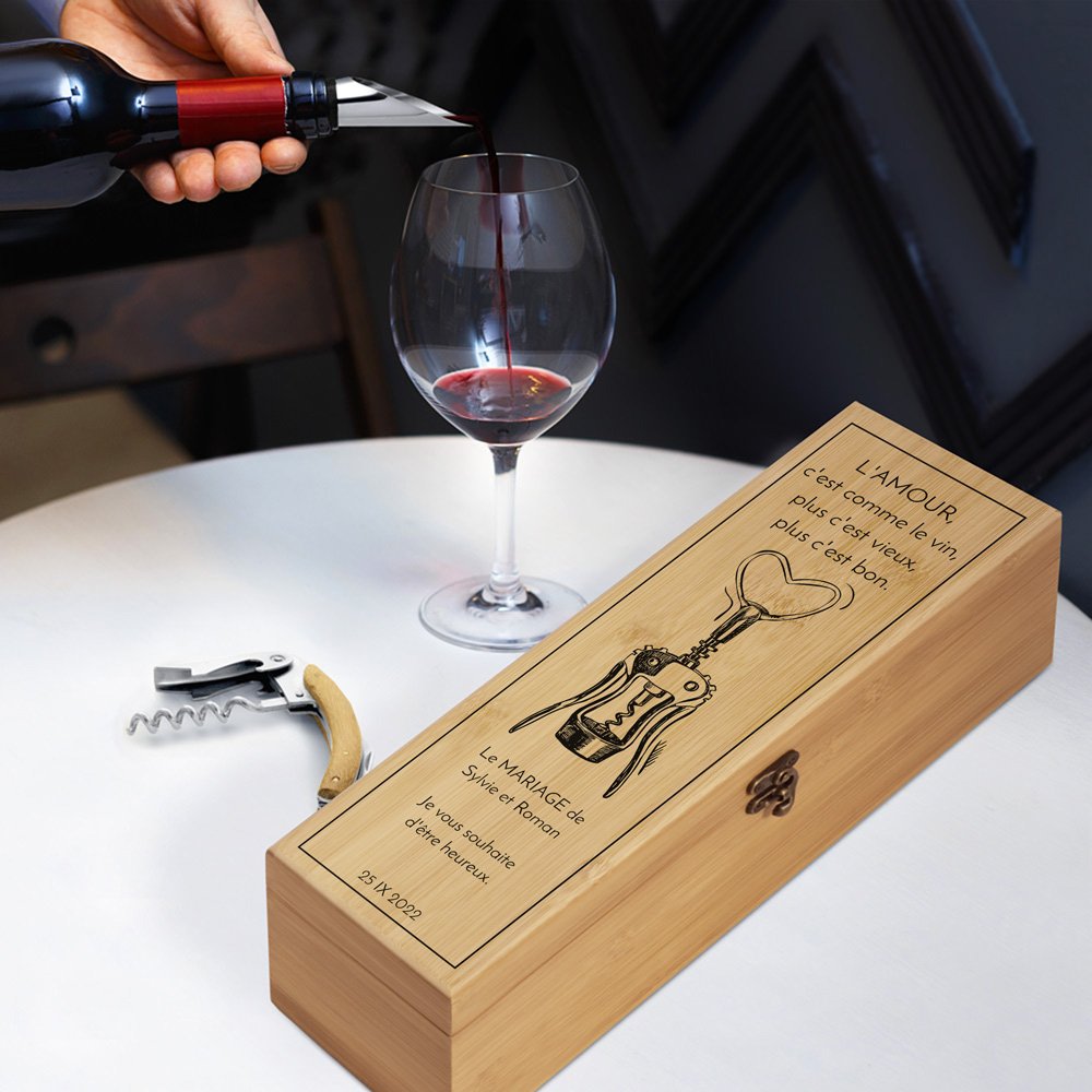 Murrano Personalized Wine Accessory Set for Couple
