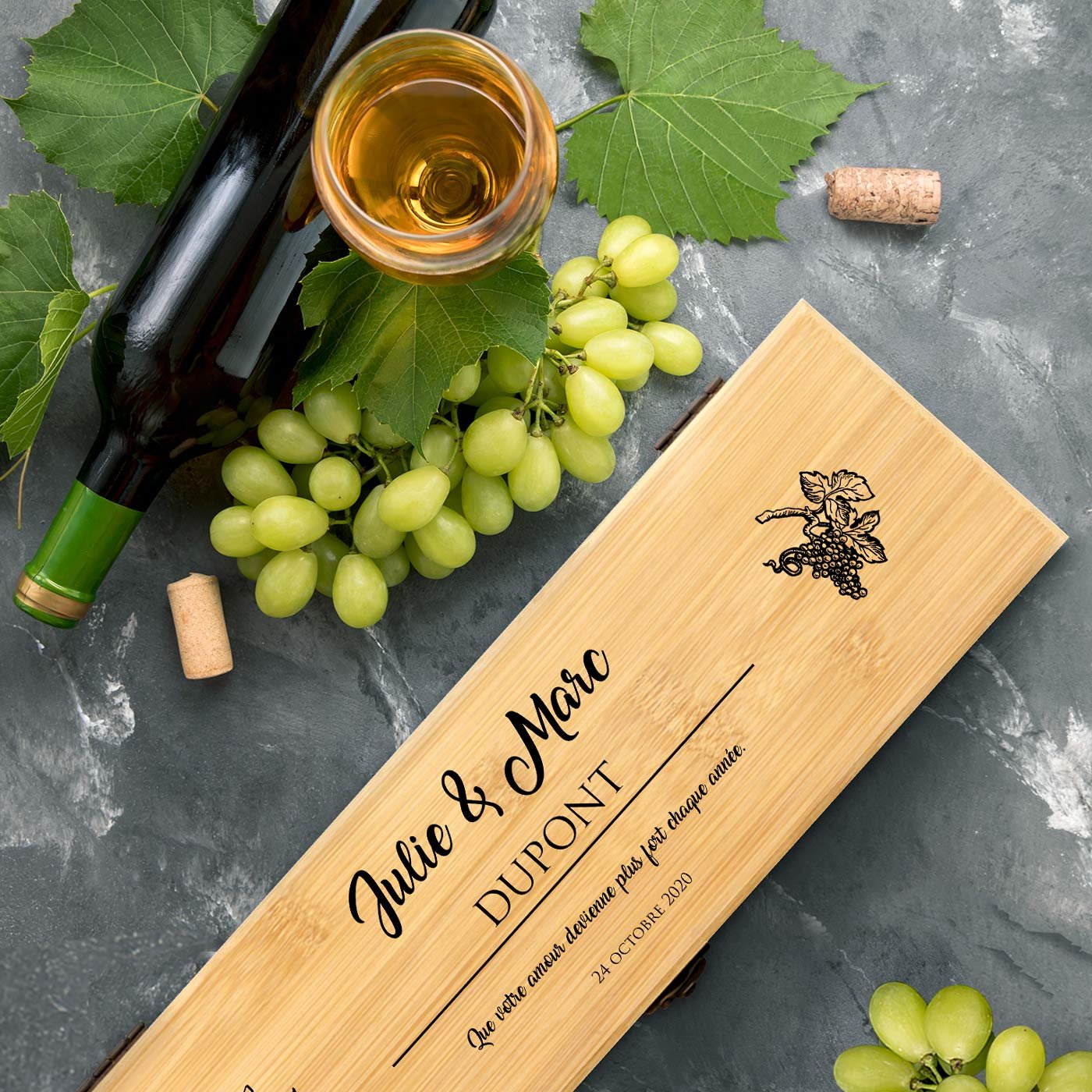 Murrano Personalized Wine Accessory Kit for Newlyweds