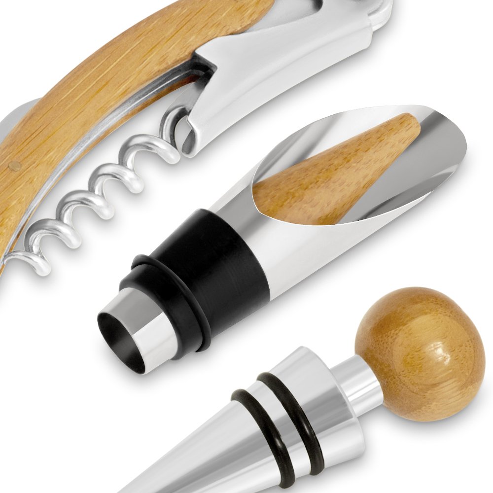 Murrano Personalized Wine Accessory Set for Men's 50th Birthday