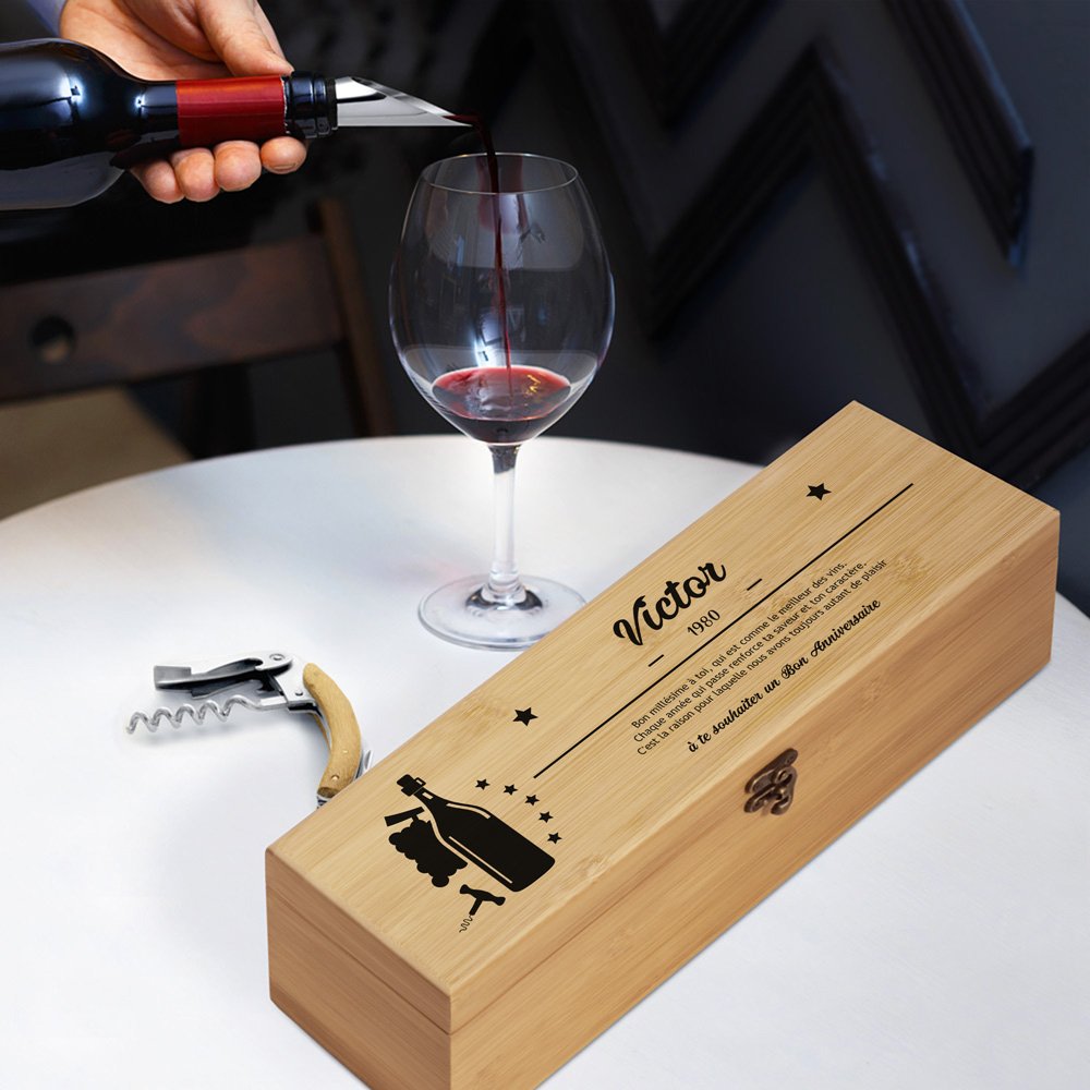 Murrano Personalized Wine Accessory Set for Men's Birthday