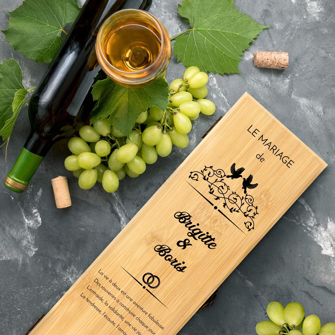 Murrano Personalized Wine Accessory Kit for Newlyweds