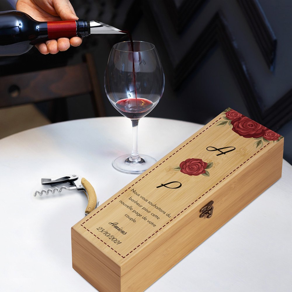 Murrano Personalized Wine Gift Set for Newlyweds