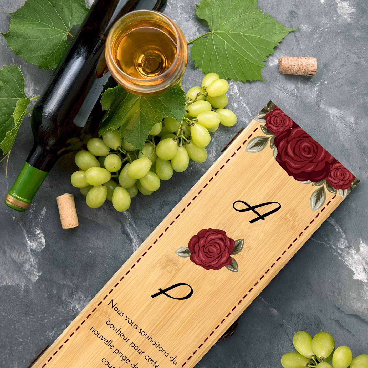 Murrano Personalized Wine Gift Set for Newlyweds