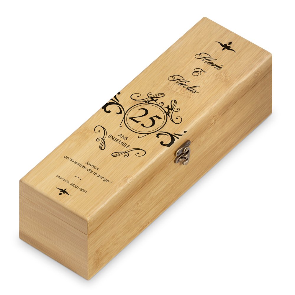 Murrano Personalized Wine Accessory Kit for Parents - Silver Wedding Anniversary Gift