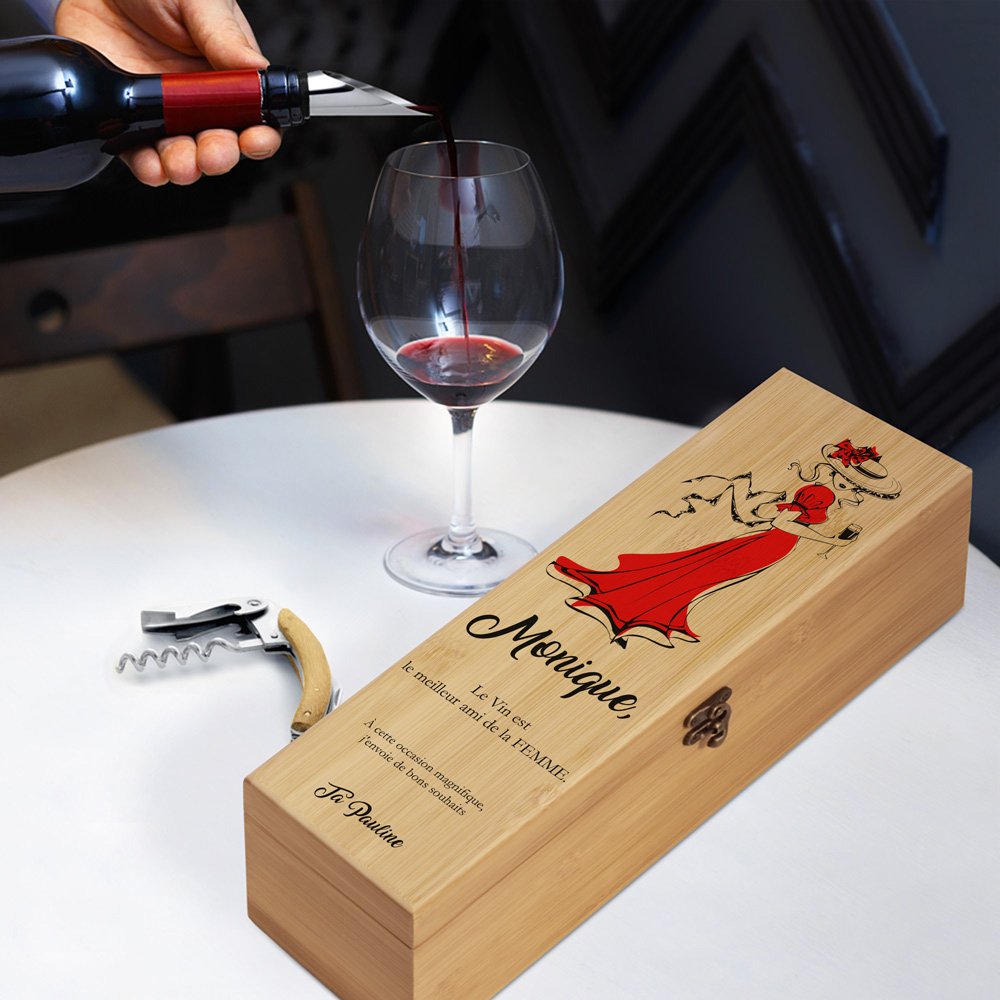 Murrano Personalized Wine Accessory Kit for a Sister