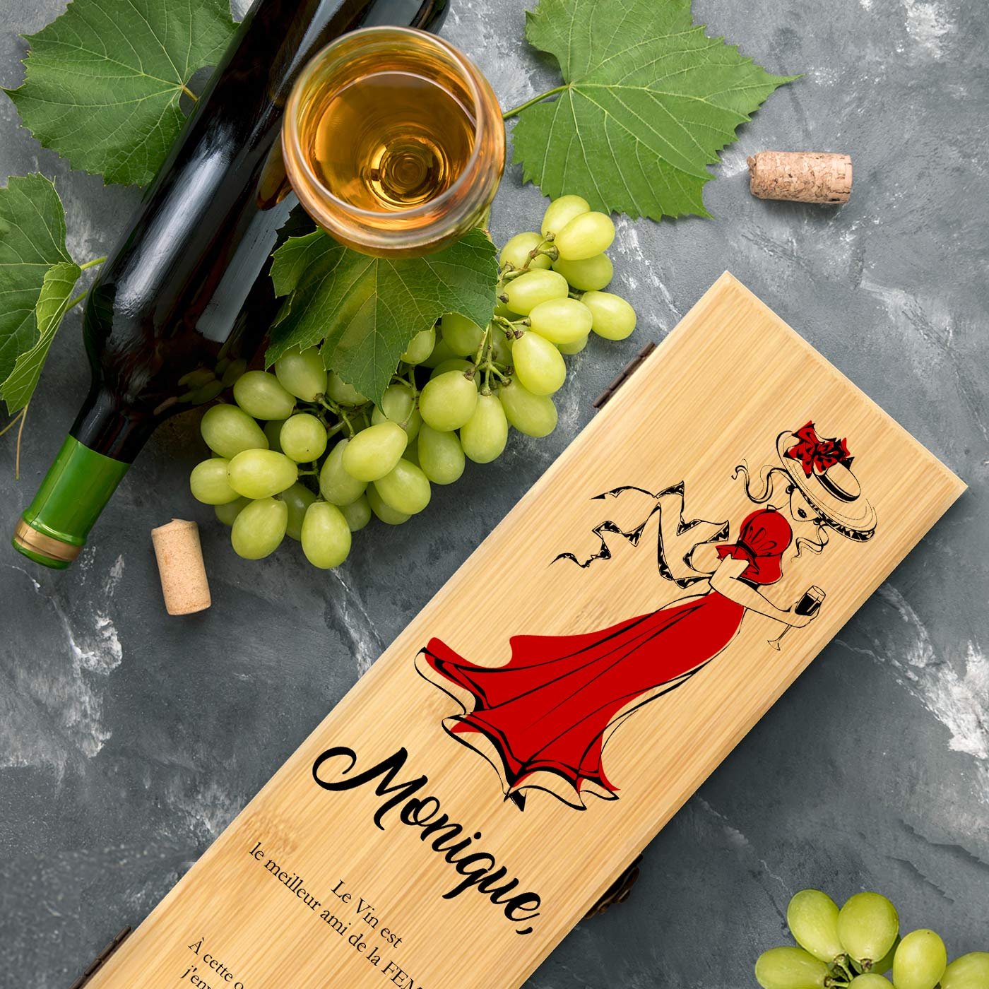Murrano Personalized Wine Accessory Kit for a Sister