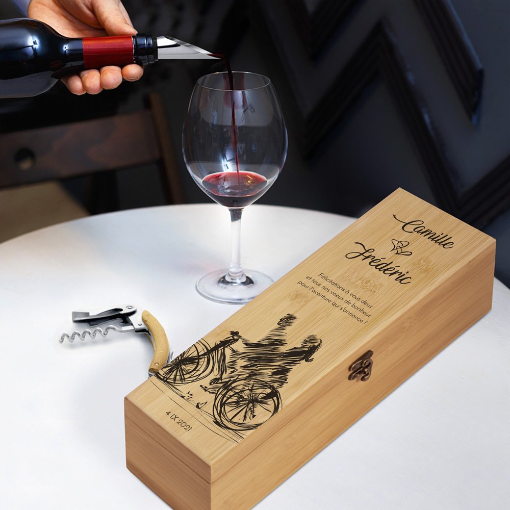 Murrano Personalized Wine Accessory Set for Him and Her
