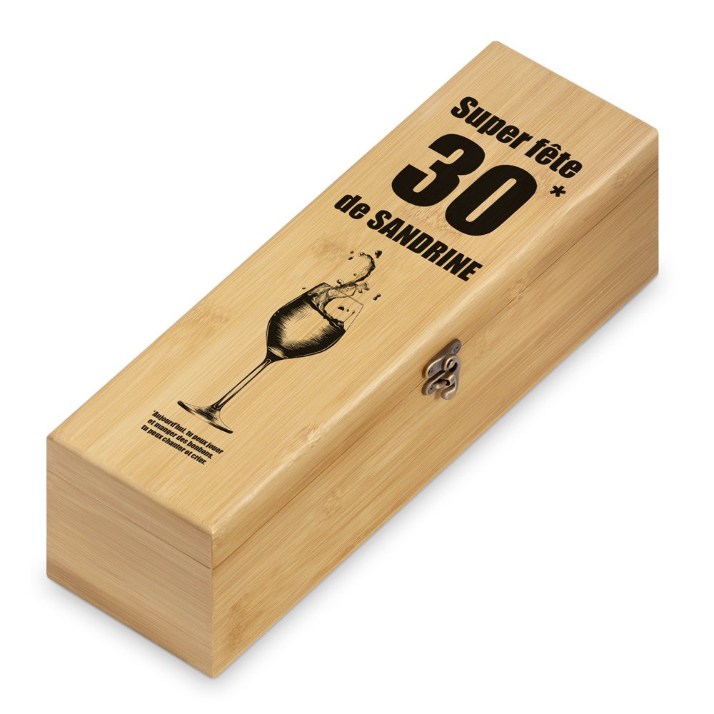 Murrano Personalized Wine Gift Set for Her 30th Birthday