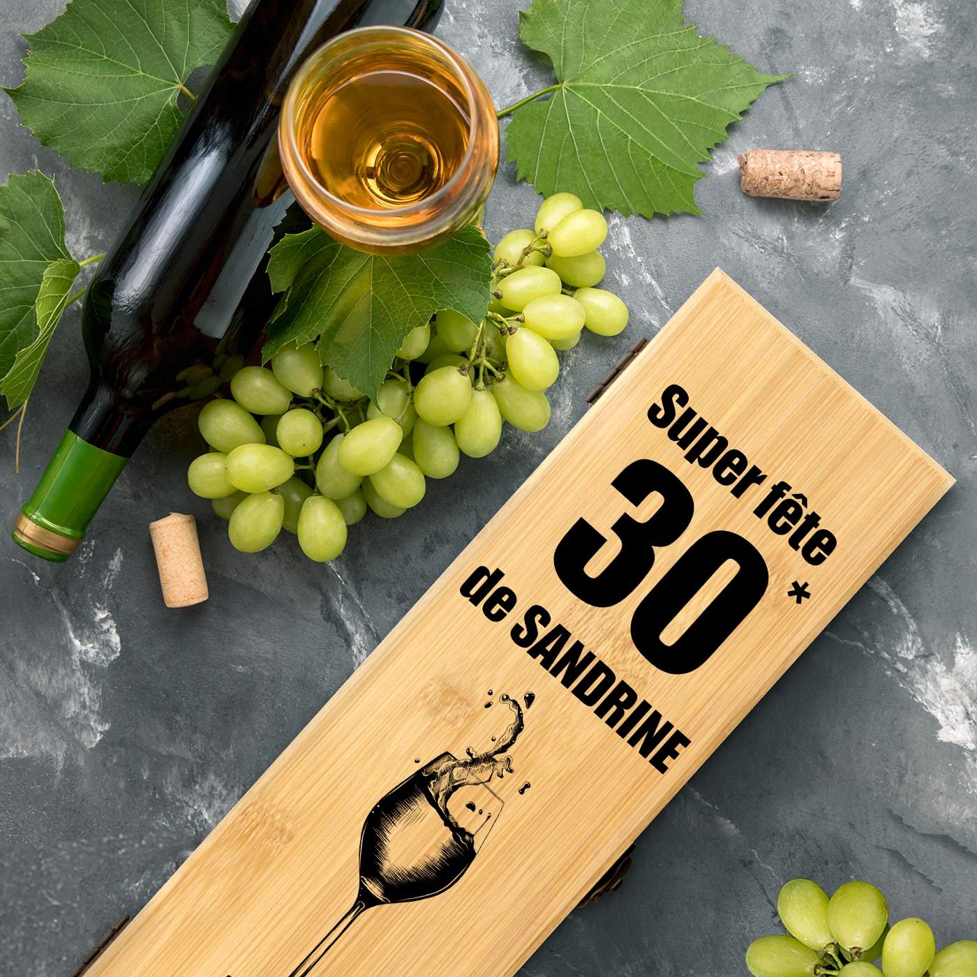 Set de regalo personalizado Murrano para una mujer que cumple 30 años