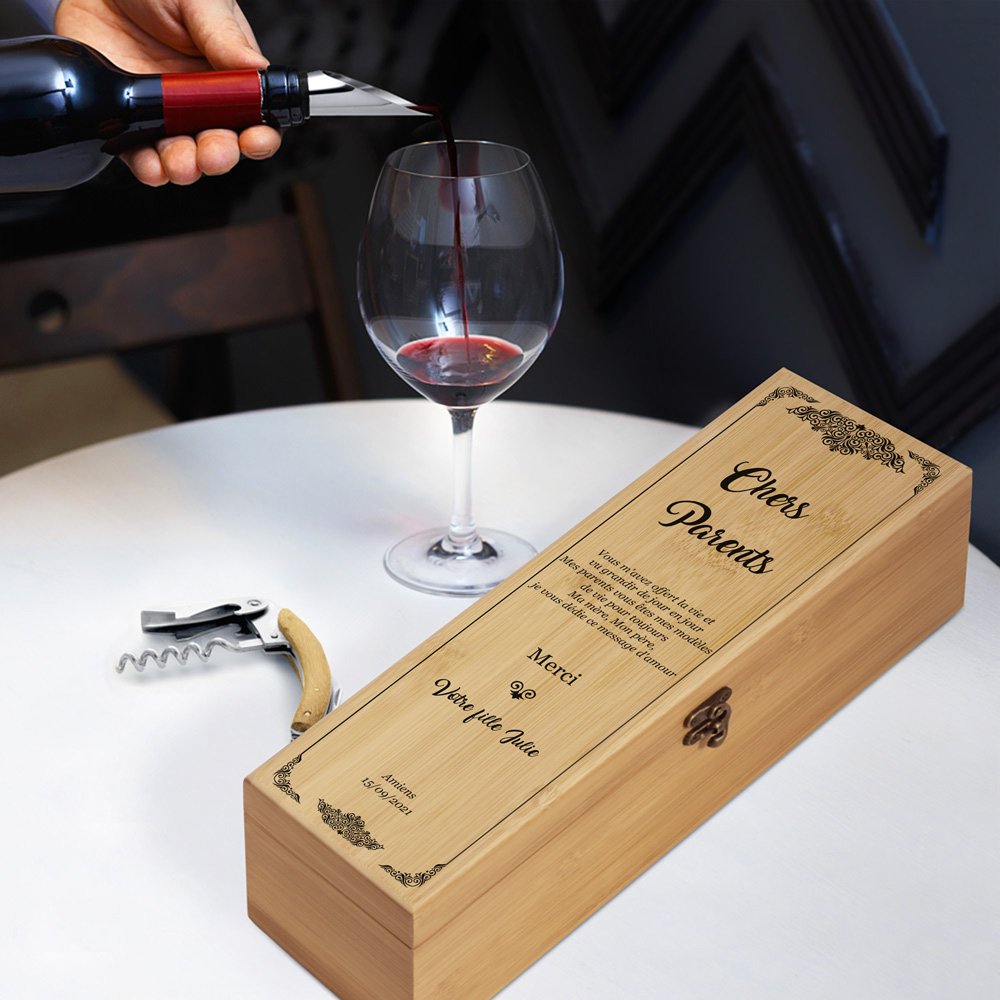 Murrano Personalized Wine Accessory Kit for Parents