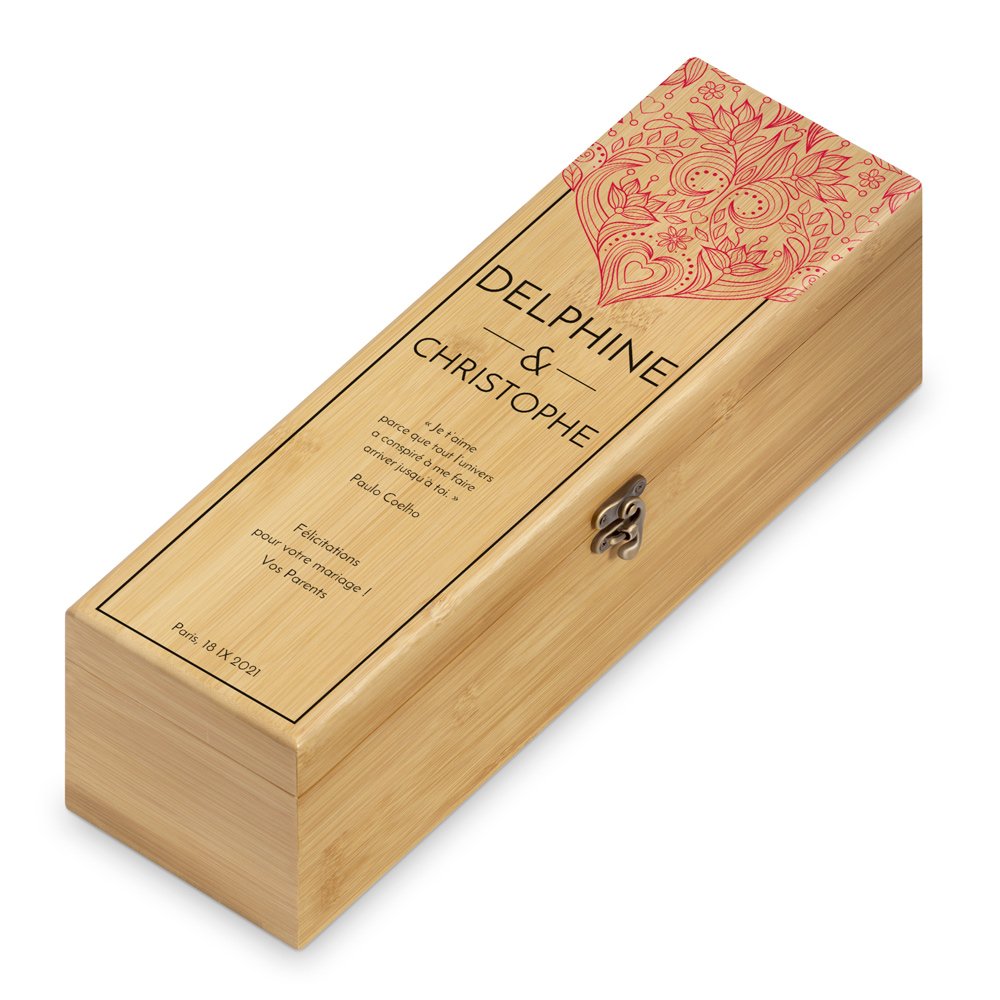 Murrano Wine Gift Box with 4 Accessories for Marriage