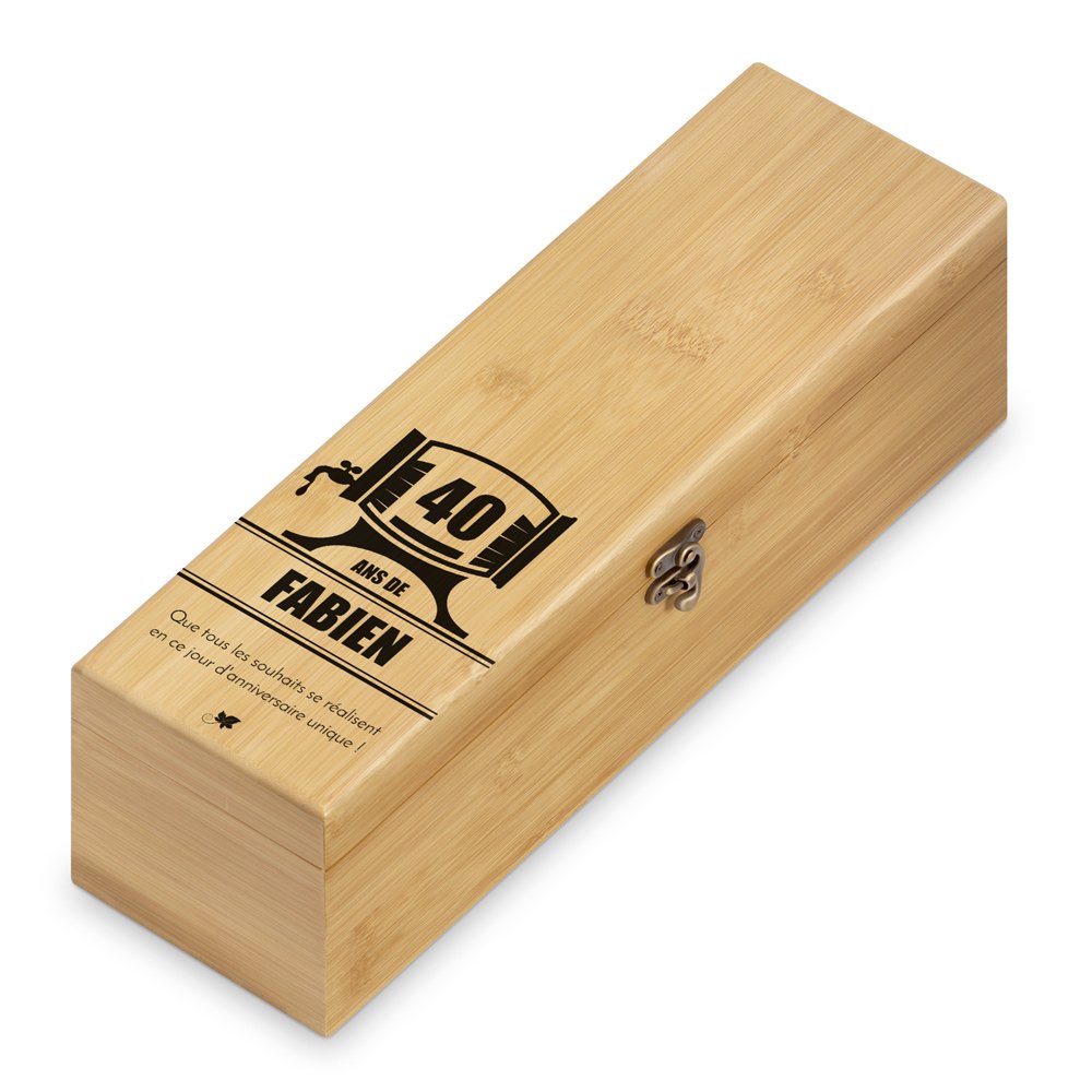 Murrano Personalized Wine Accessory Kit for His 40th Birthday