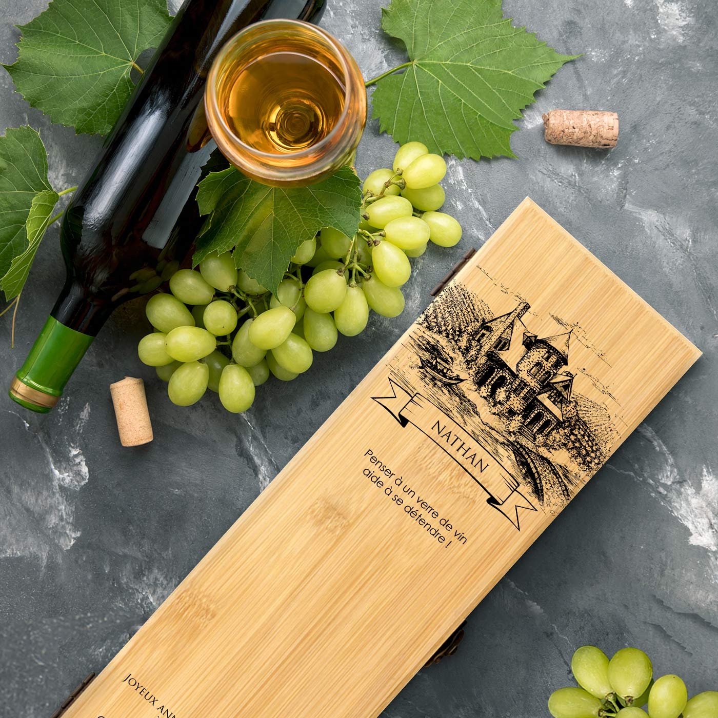 Murrano Personalized Wine Accessory Kit for 35th Birthday