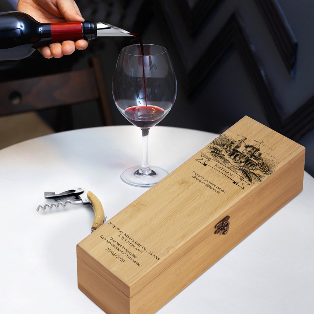 Murrano Personalized Wine Accessory Kit for 35th Birthday