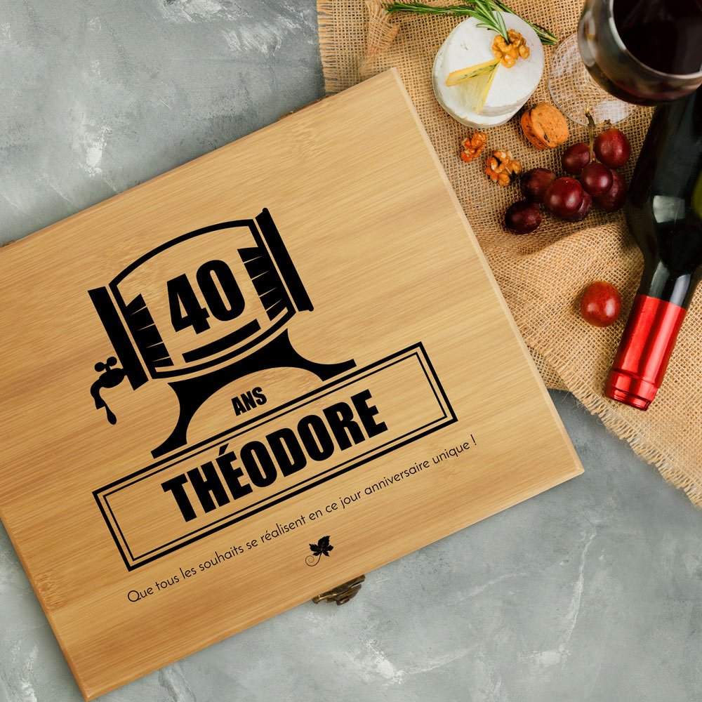 Murrano Personalized Sommelier Set for His 40th Birthday