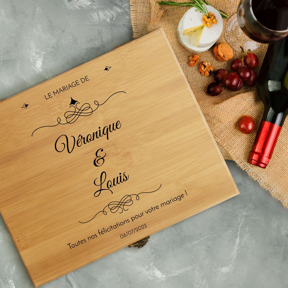 Murrano Sommelier Gift Set for Couple - Personalized Wedding Present