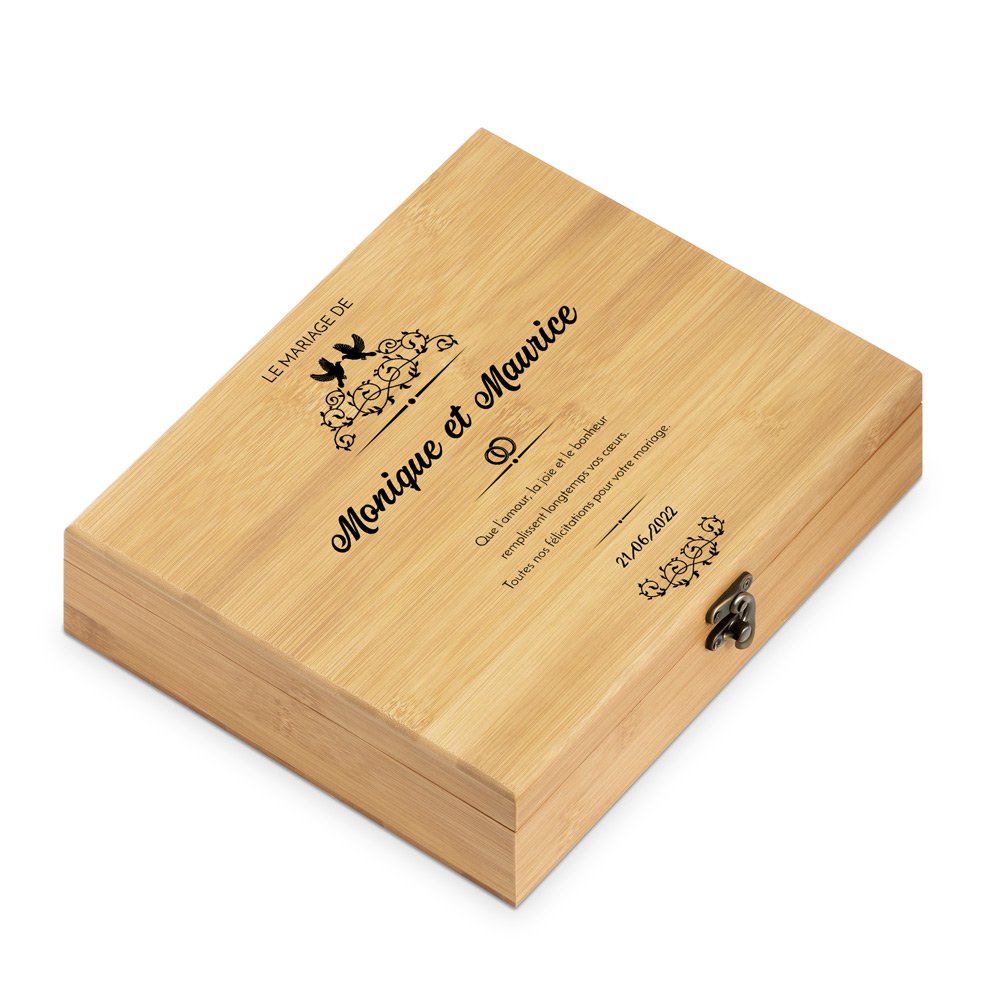 Murrano Sommelier Kit with Personalized Print for Bride and Groom