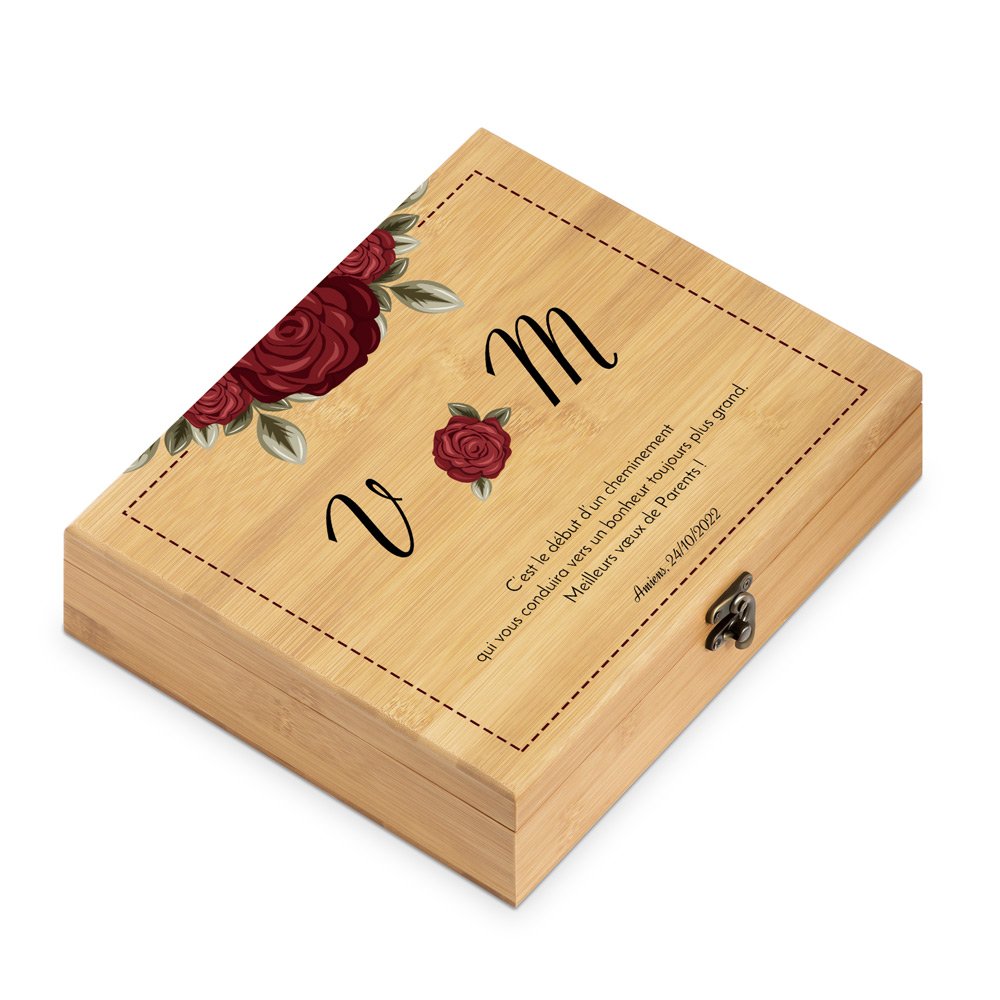 Murrano Personalized Sommelier Kit for Newlyweds (Wine Accessories with Custom Print)
