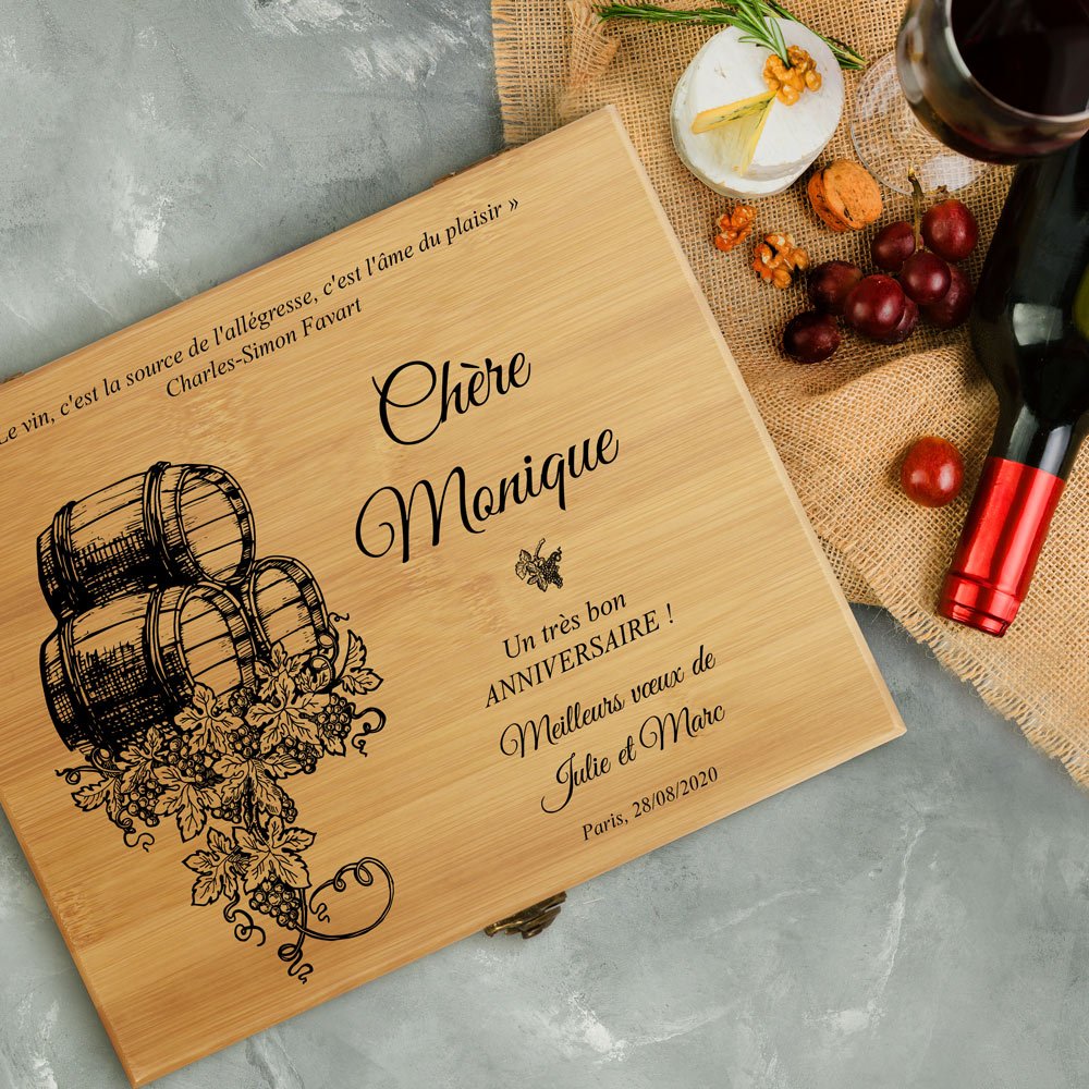 Murrano Sommelier Gift Box with Custom Anniversary Print