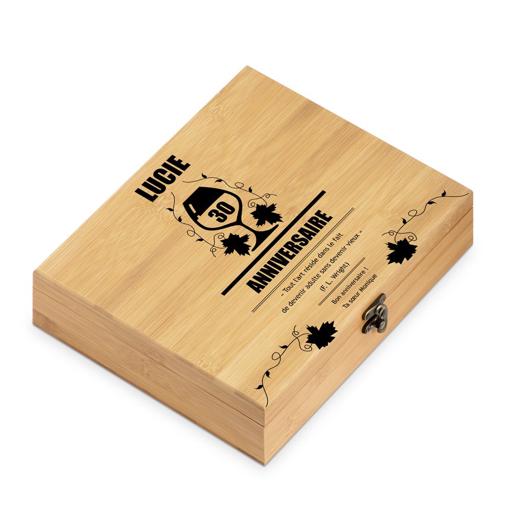 Murrano Sommelier's Kit with Custom Print for Sister's 30th Birthday