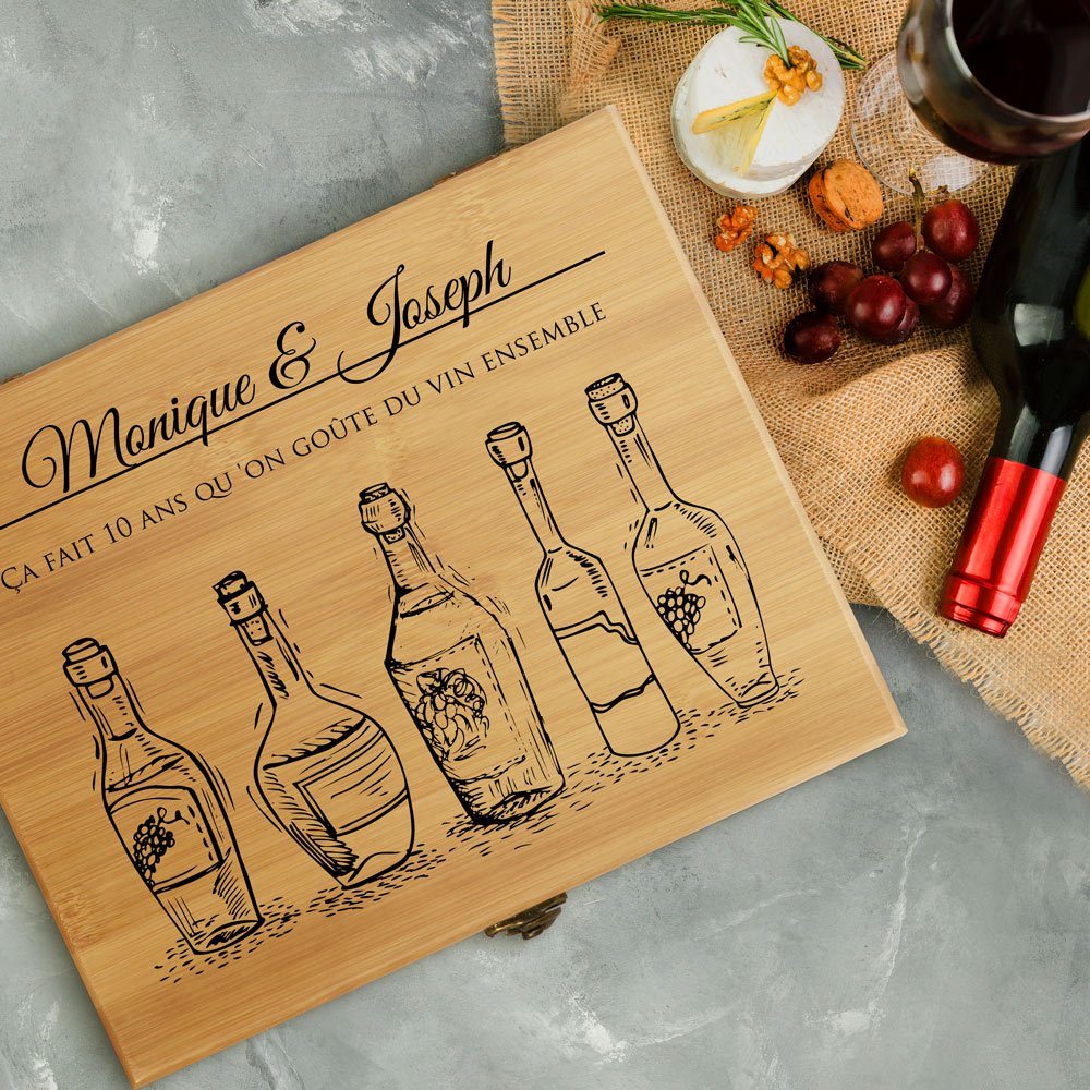 Set de sommelier personalizado de Murrano para una pareja - 10º aniversario de bodas
