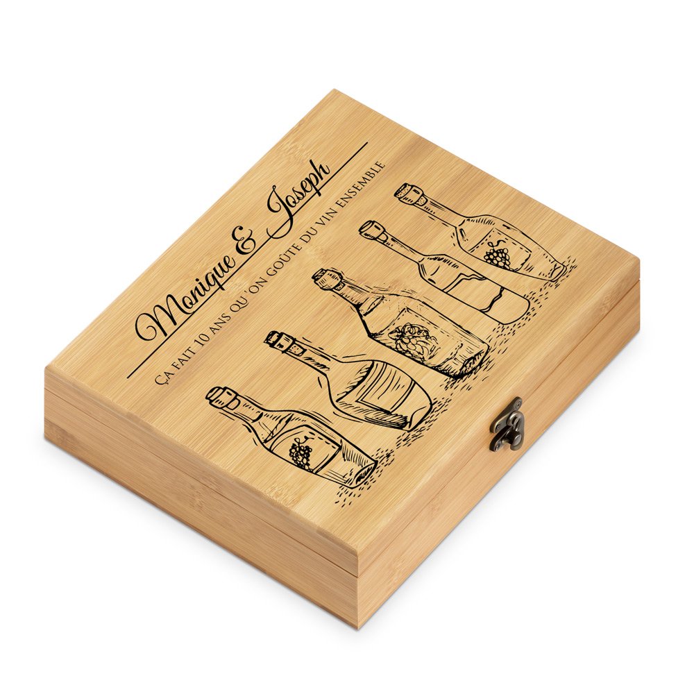 Murrano Personalized Sommelier Set for a Couple - 10th Wedding Anniversary