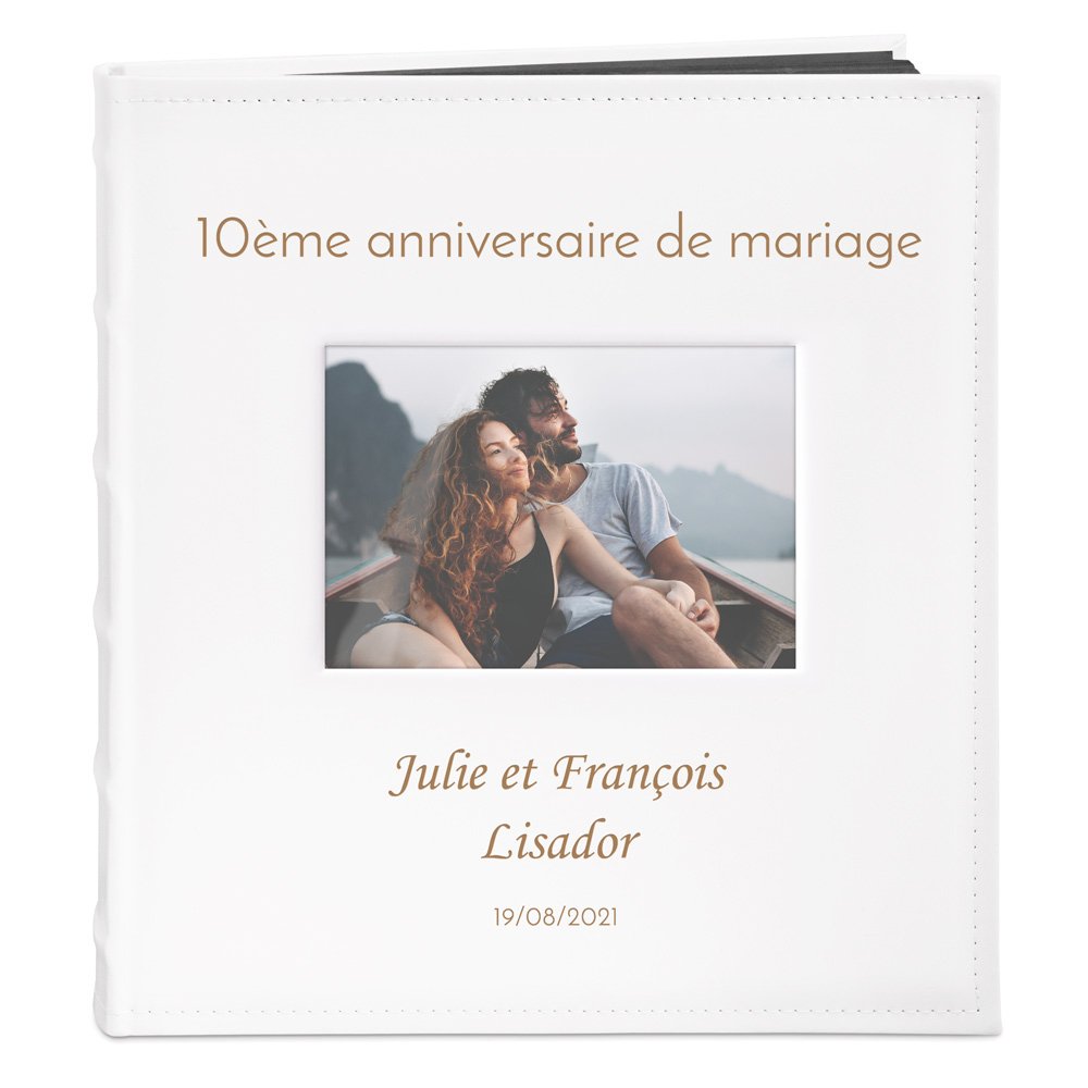 Murrano Wedding Photo Album with Window and 10-Year Print