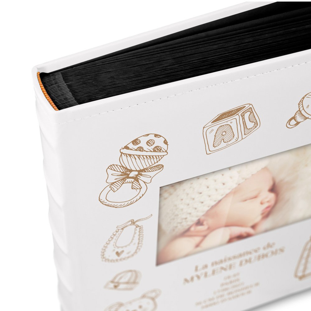 Murrano Personalized Photo Album for Newborn Girl
