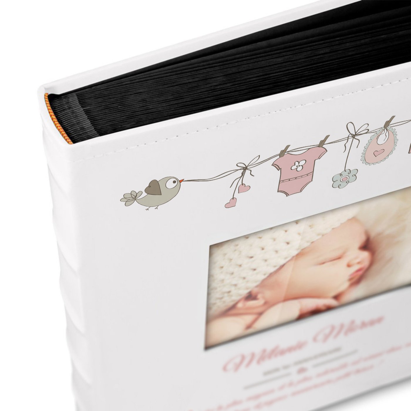 Álbum de fotos personalizado Murrano con ventana para niña 1 año
